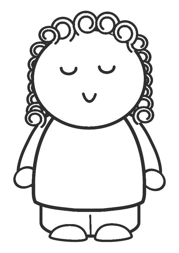 Dibujo para colorear contenta