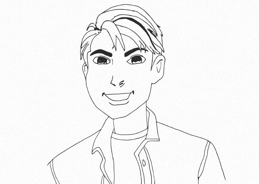Dibujo para colorear contento