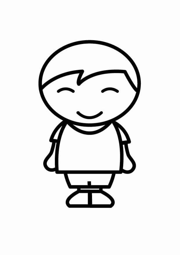 Dibujo para colorear contento