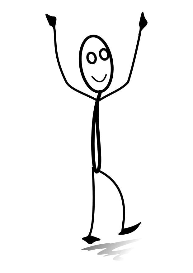 Dibujo para colorear contento