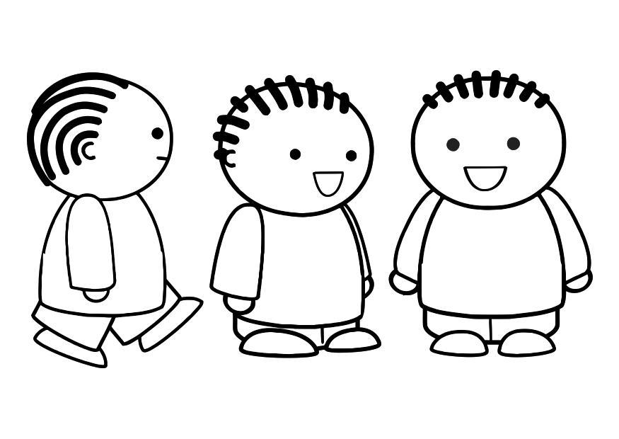 Dibujo para colorear contento