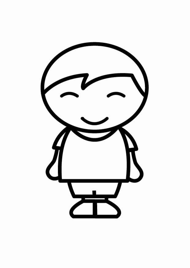Dibujo para colorear contento