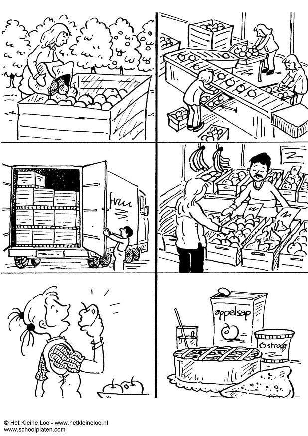 Dibujo para colorear cosecha