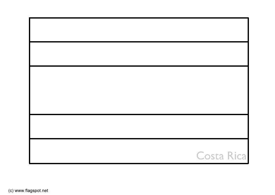 Dibujo para colorear costa rica