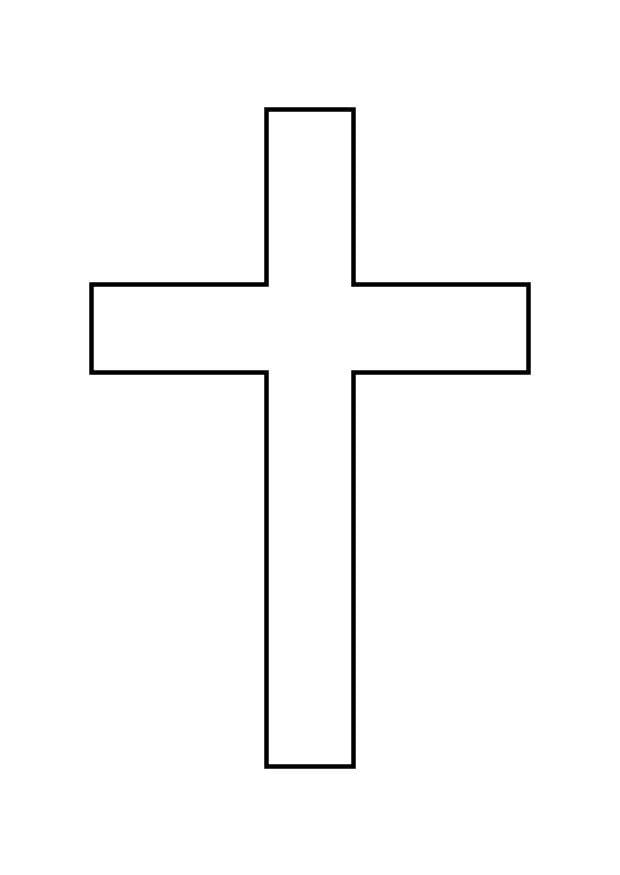 Dibujo para colorear cruz