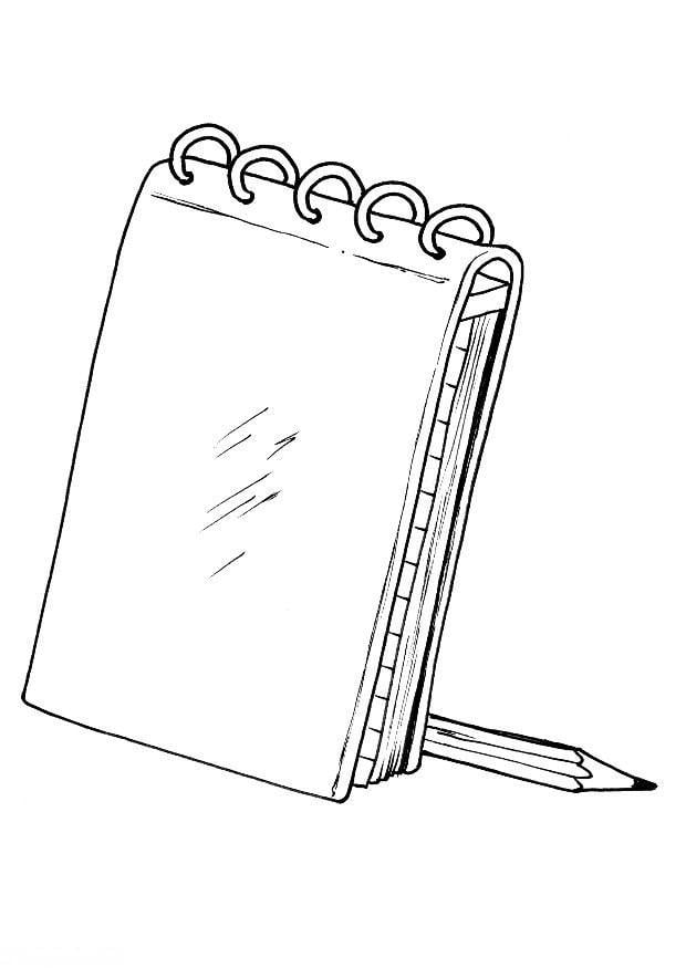 Dibujo para colorear cuaderno