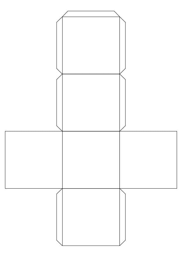 Dibujo para colorear cubo