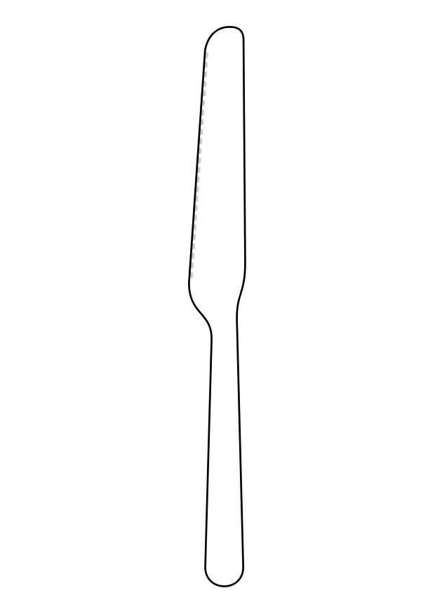 Dibujo para colorear cuchillo