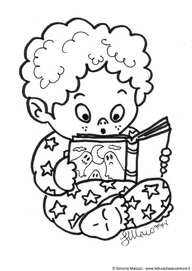 Dibujo para colorear cuento de fantasmas