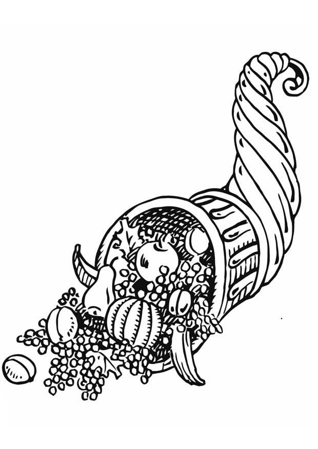 Dibujo para colorear cuerno