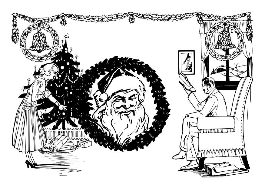 Dibujo para colorear dA­a de navidad