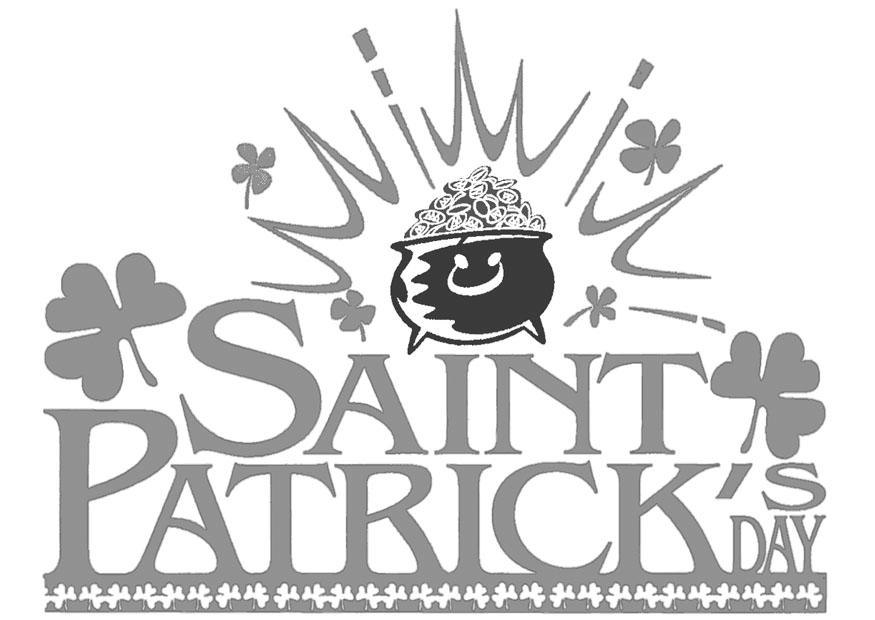 Dibujo para colorear dA­a de san patricio