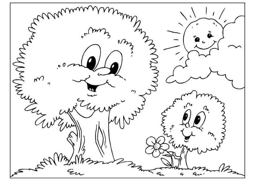 Dibujo para colorear dA­a del padre - A¡rboles