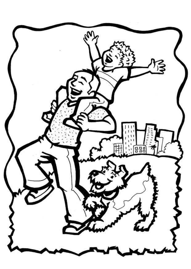 Dibujo para colorear dA­a del padre