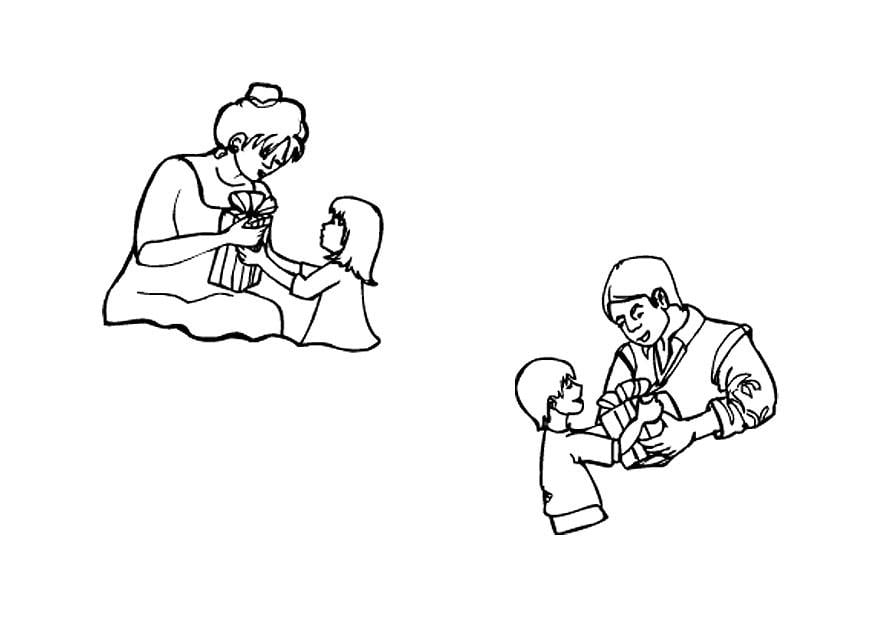 Dibujo para colorear dA­a del padre y dA­a de la madre