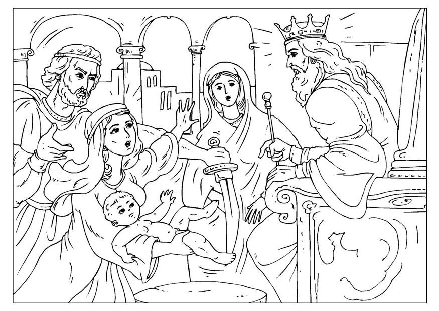 Dibujo para colorear decisiA³n salomA³nica