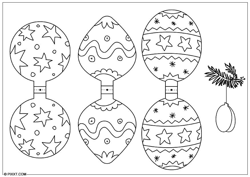 Dibujo para colorear decoraciA³n de navidad