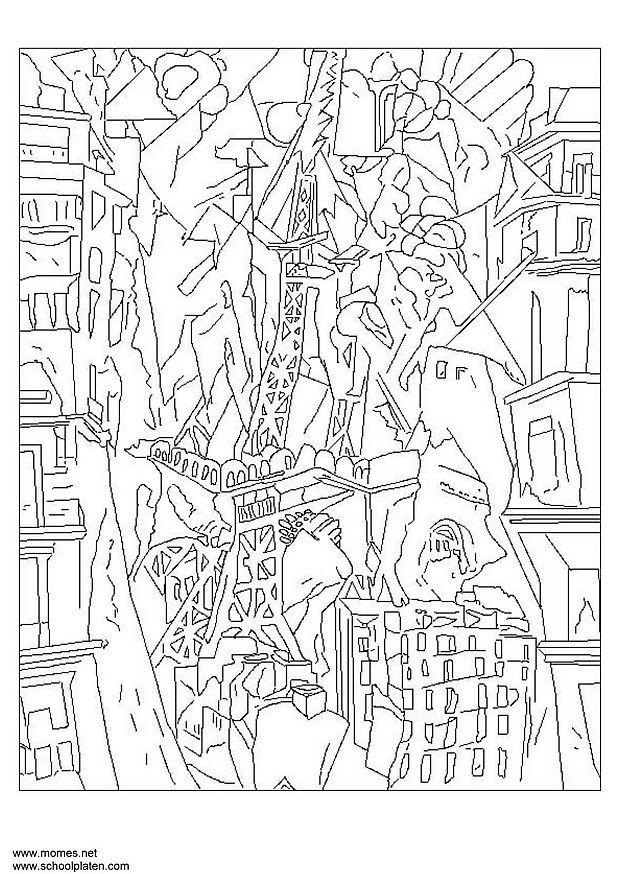 Dibujo para colorear delaunay