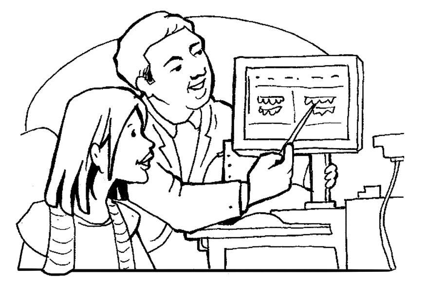 Dibujo para colorear dentista