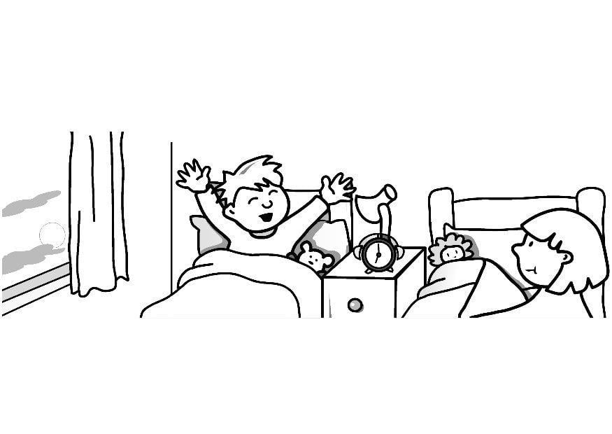 Dibujo para colorear despertar