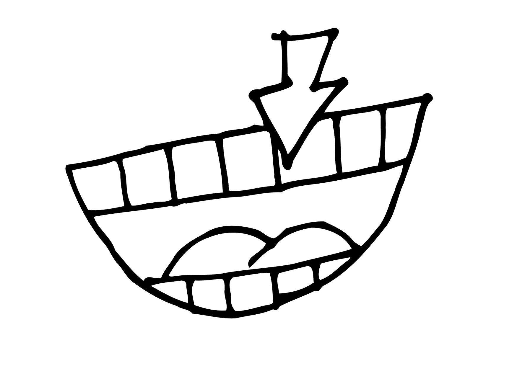 Dibujo para colorear dientes
