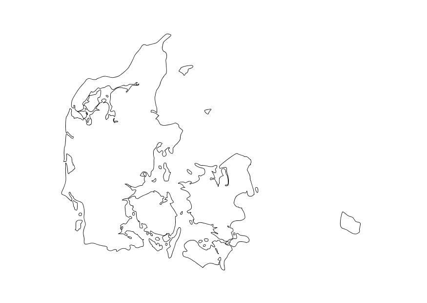 Dibujo para colorear dinamarca