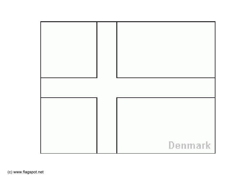 Dibujo para colorear dinamarca