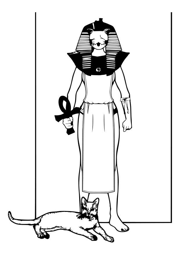 Dibujo para colorear dios egipcio
