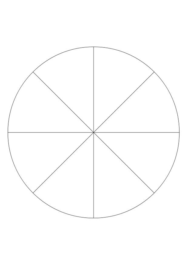 Dibujo para colorear divisiA³n - ocho partes