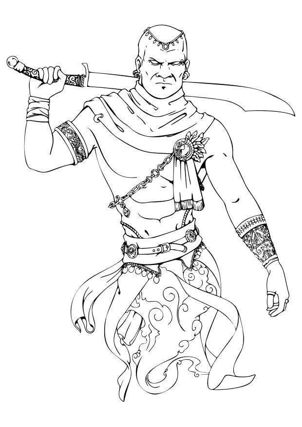 Dibujo para colorear djinn