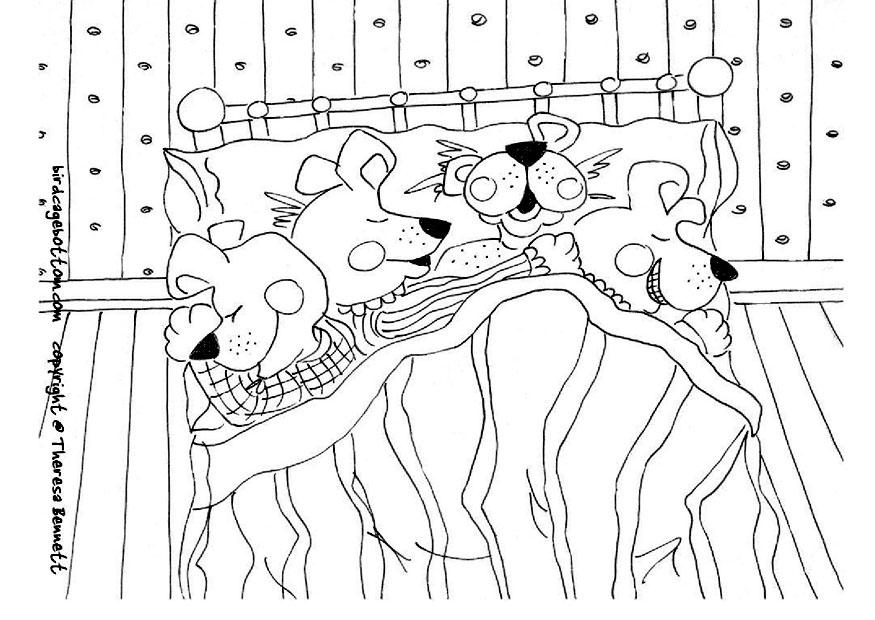Dibujo para colorear dormir