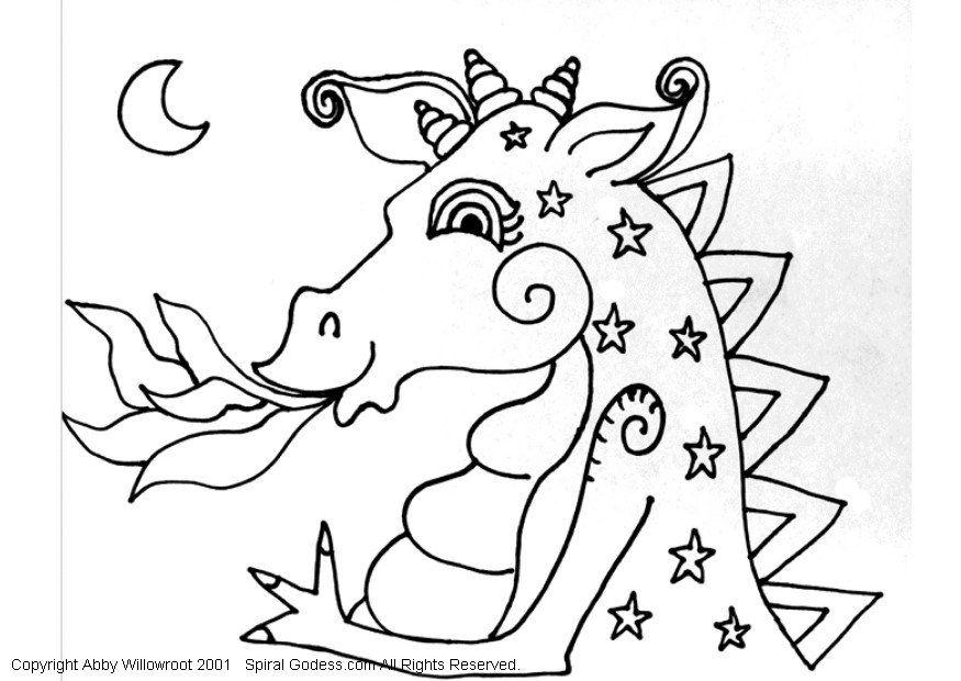 Dibujo para colorear dragA³n