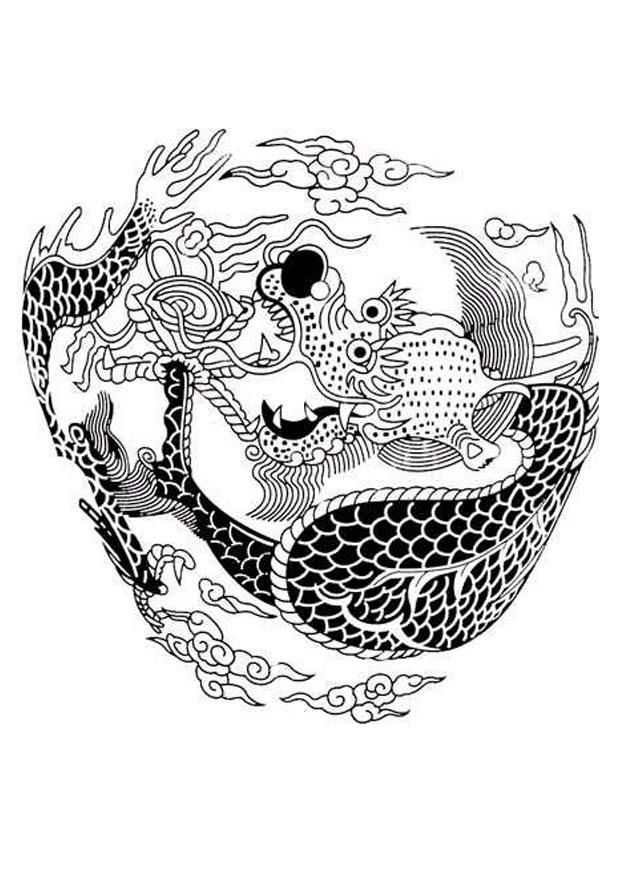 Dibujo para colorear dragA³n