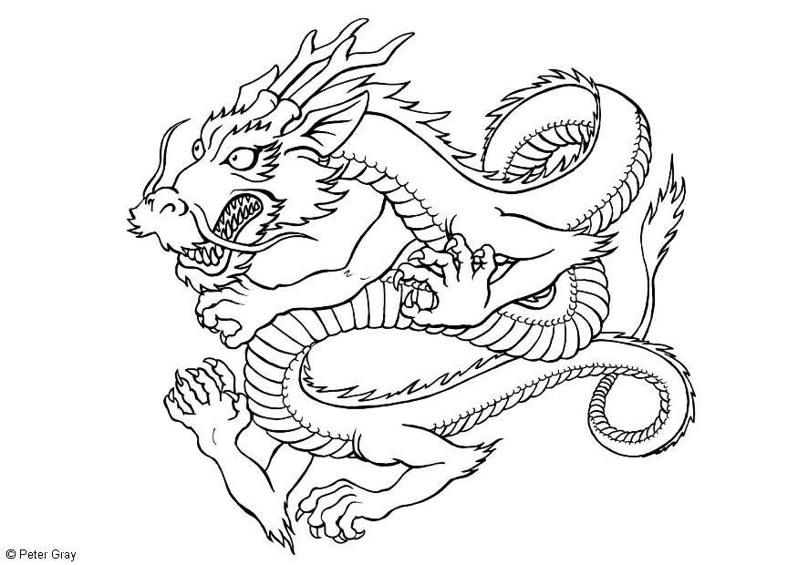 Dibujo para colorear dragA³n