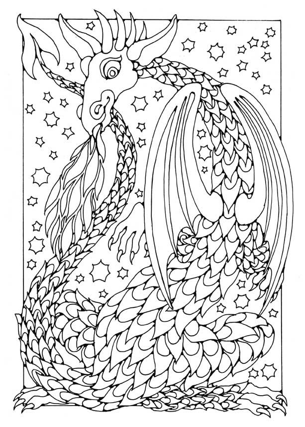 Dibujo para colorear dragA³n