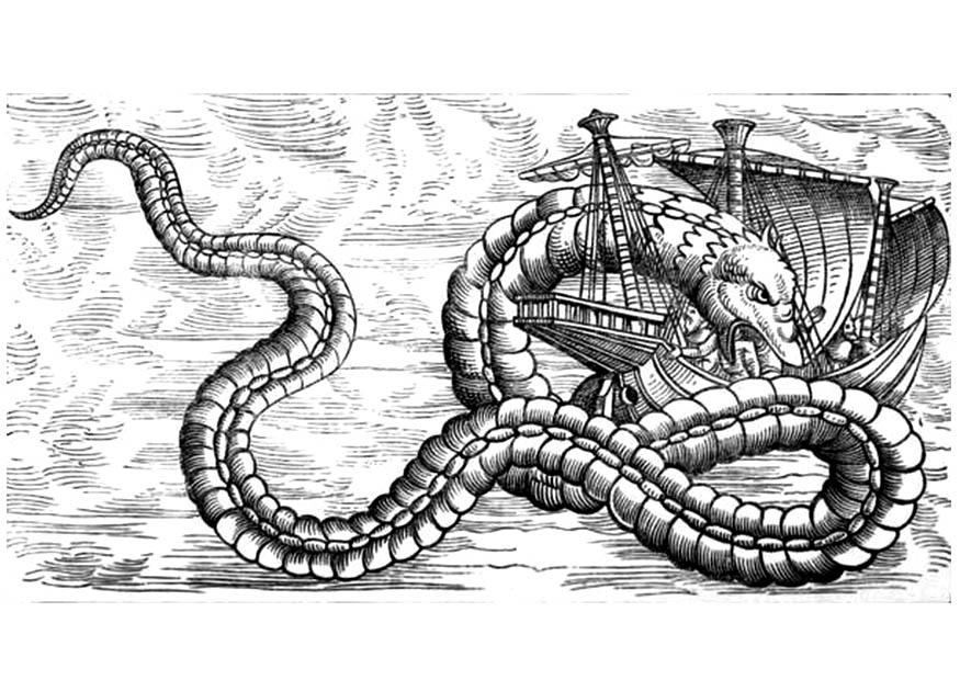 Dibujo para colorear dragA³n destruye barco