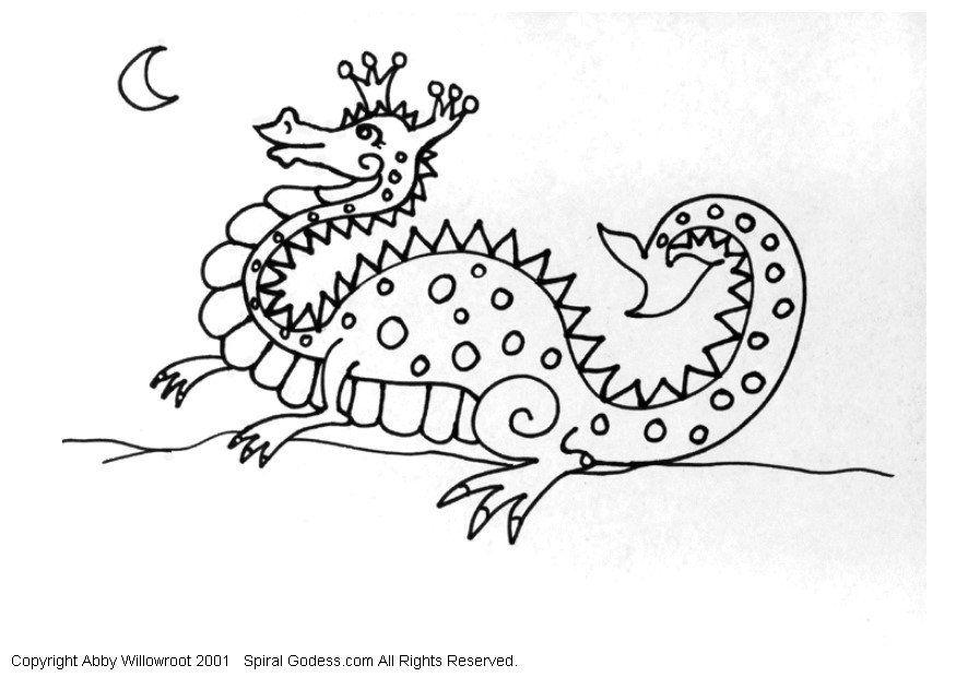 Dibujo para colorear dragoncito