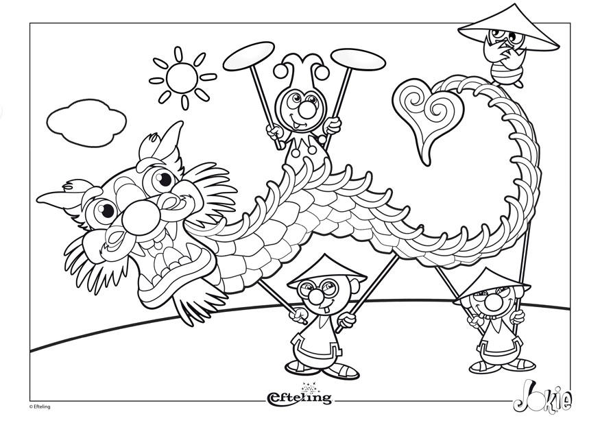 Dibujo para colorear efteling - china