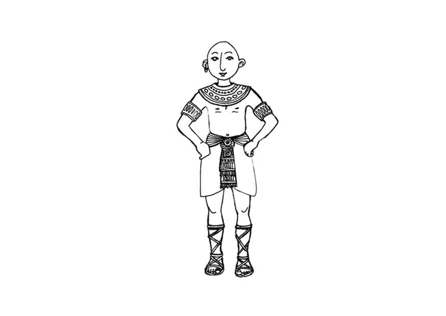 Dibujo para colorear egipcio
