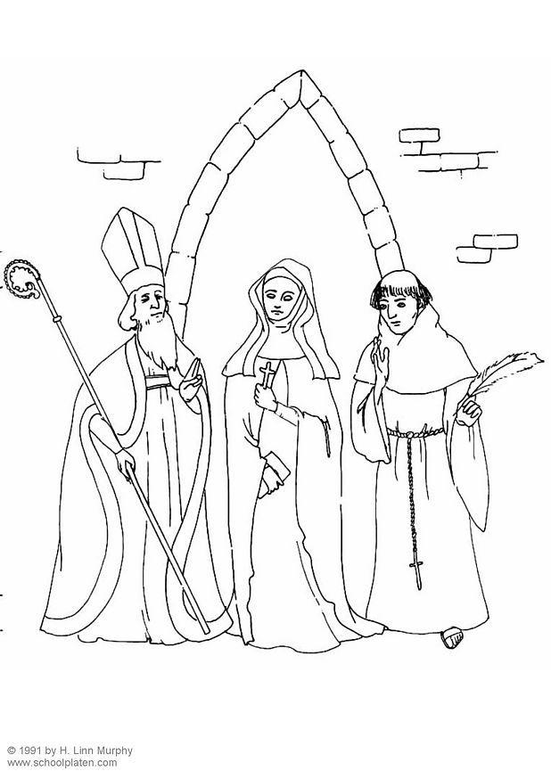 Dibujo para colorear el clero
