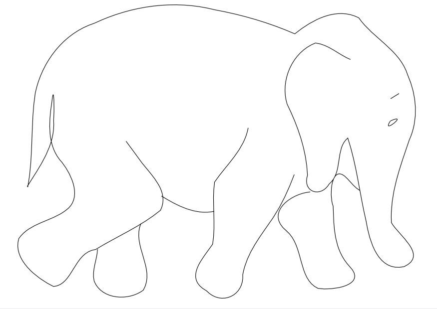Dibujo para colorear elefante