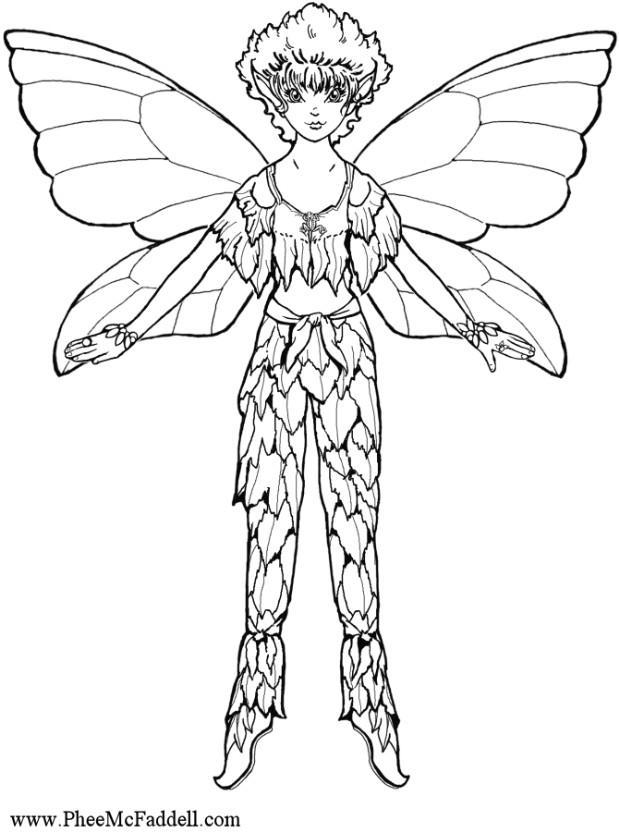 Dibujo para colorear elfo