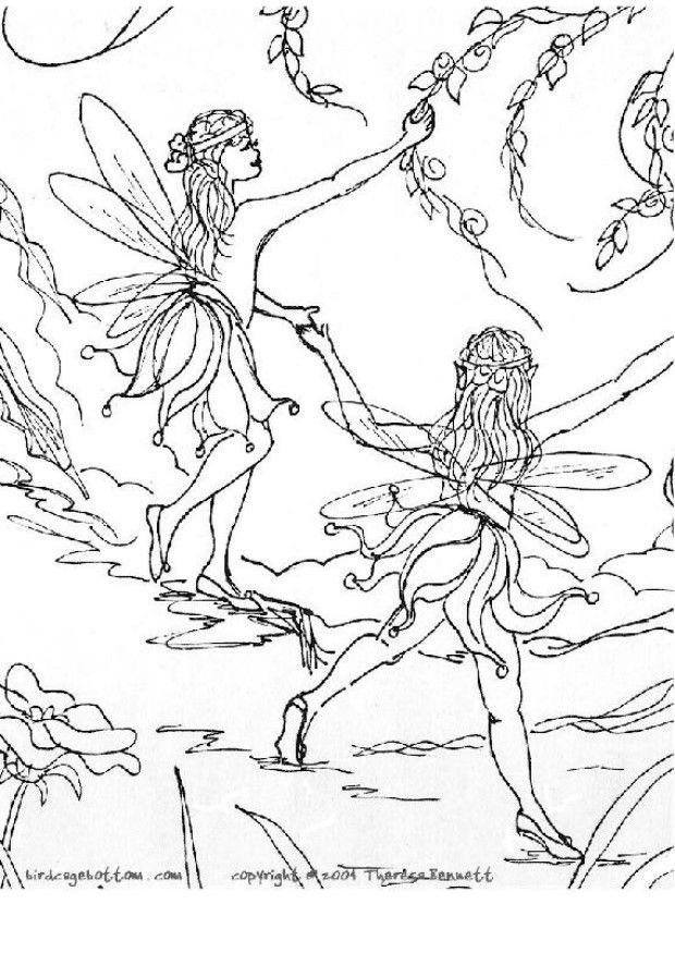 Dibujo para colorear elfos