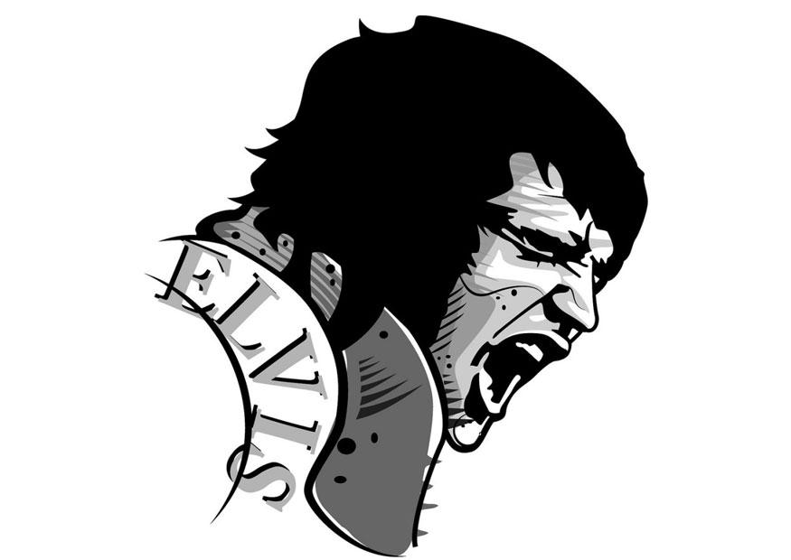 Dibujo para colorear elvis