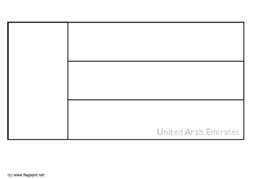 Dibujo para colorear emiratos A¡rabes unidos