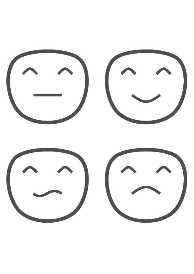 Dibujo para colorear emociones