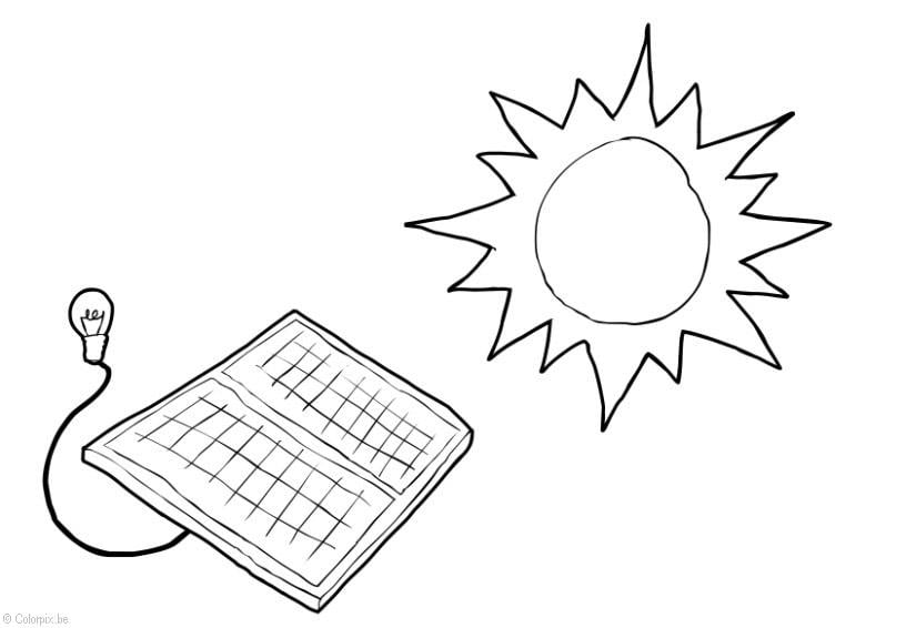 Dibujo para colorear energA­a solar
