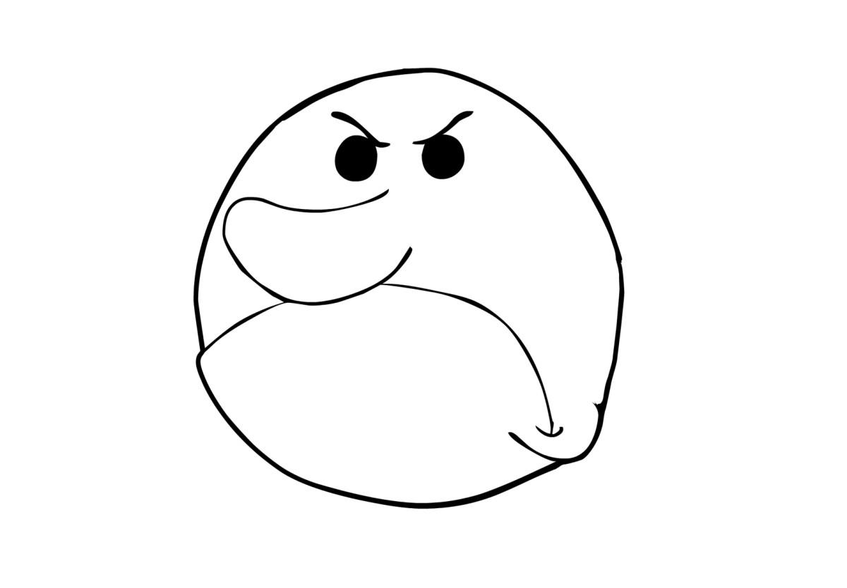 Dibujo para colorear enfadado