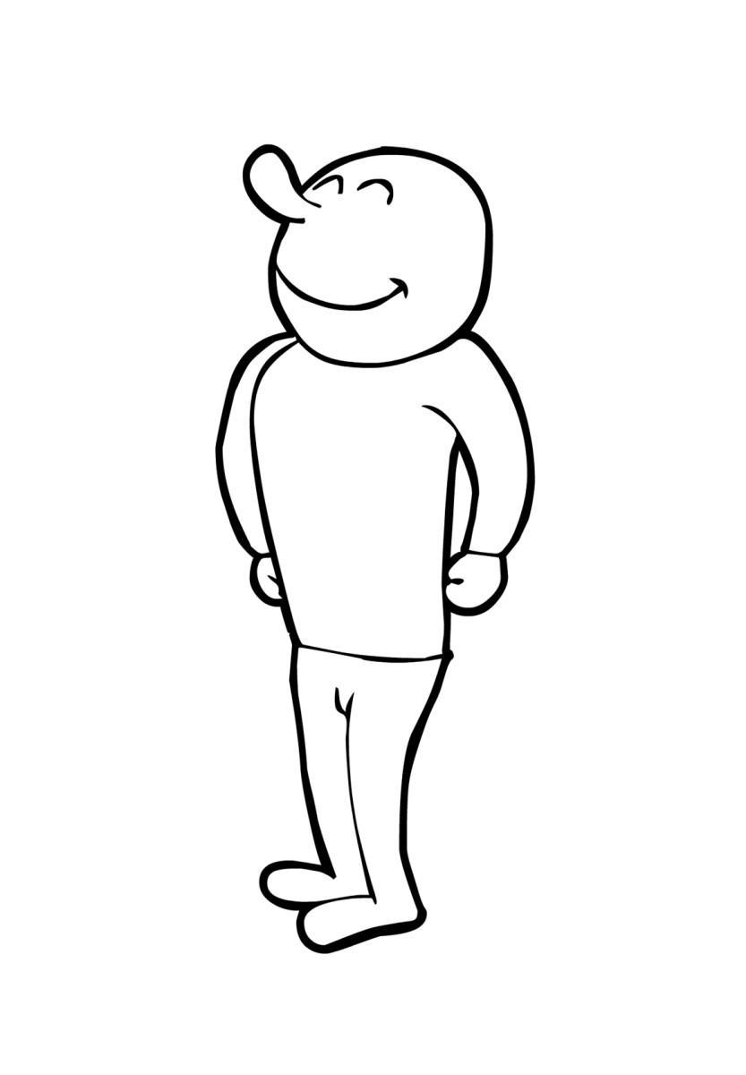 Dibujo para colorear erguido