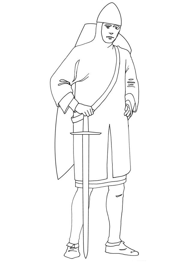 Dibujo para colorear escudo en la espalda